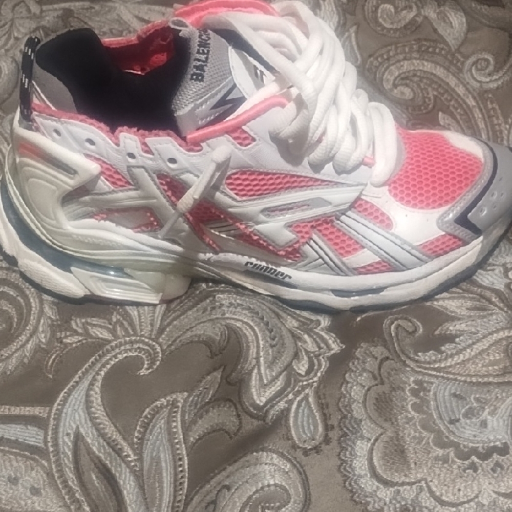 Pink and White Athletic Sneakers